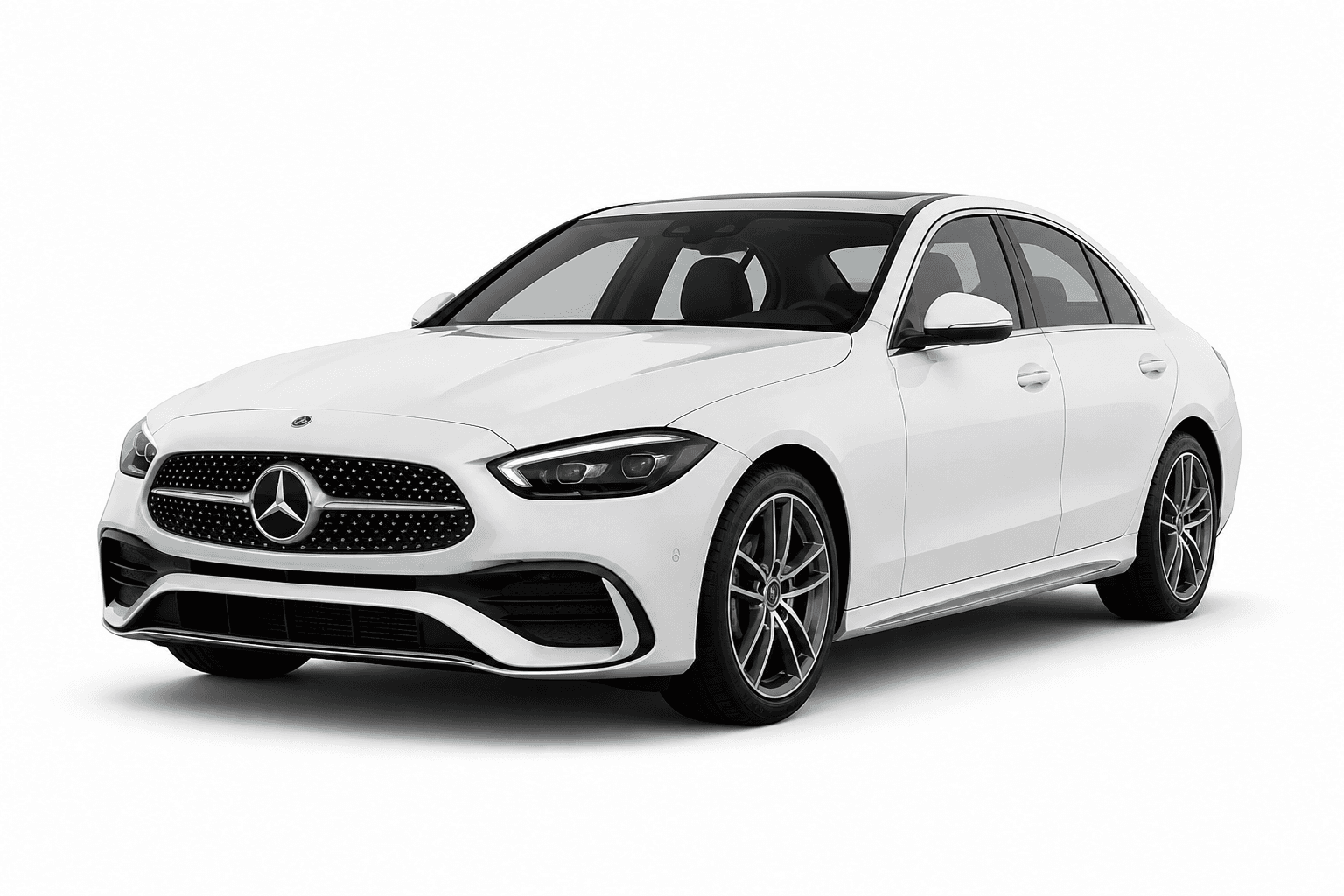 2026 Mercedes C 300 Sedan in Scarlet Red — lease deal
